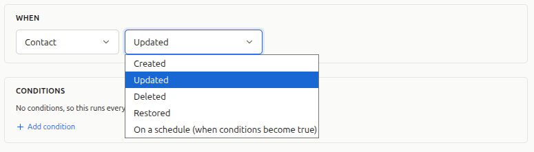 Automation trigger