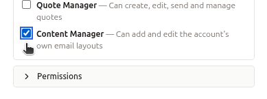 Content Manager role