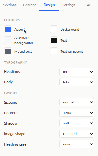 Page design